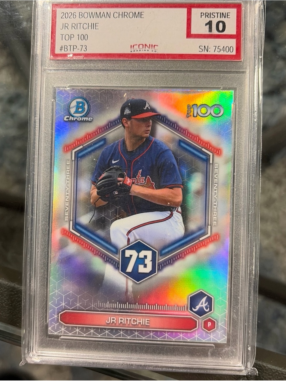 2026 Bowman Chrome Jr Ritchie #73 Top 100 Pristine Baseball Card